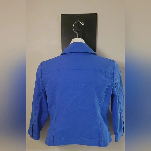 Ruby Rd. Petite Cropped Blue Jacket Size 8P - Picture 7 of 13